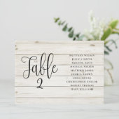 Invitation Plan de table de mariage rustique. Grange en bois (Debout devant)