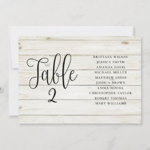 Invitation Plan de table de mariage rustique. Grange en bois 