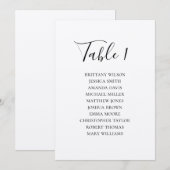 Invitation Plan de table de mariage rustique. Moderne campagn (Devant / Derrière)