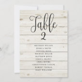 Invitation Plan de table de mariage rustique. Moderne campagn (Devant)