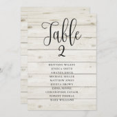 Invitation Plan de table de mariage rustique. Moderne campagn (Devant / Derrière)