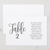 Invitation Plan de table de mariage rustique. Paysage champêt (Devant / Derrière)