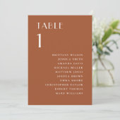 Invitation Plan de table de mariage Sienna | Terracotta d'aut (Debout devant)