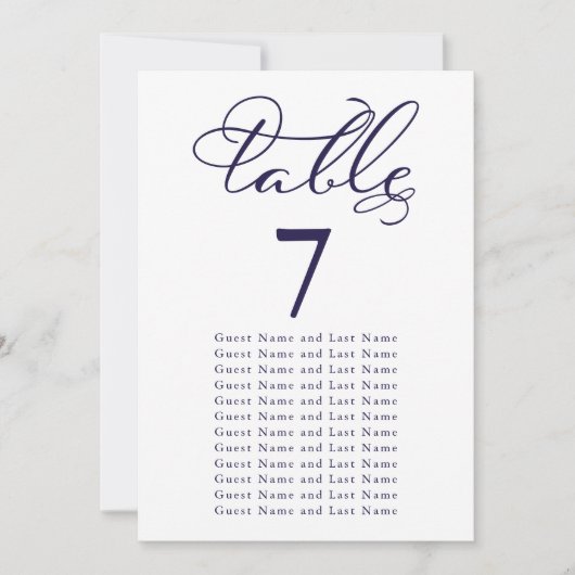 Invitation Plan de table de mariage simple et élégant avec ca (Devant)