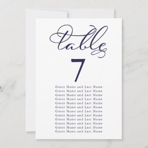 Invitation Plan de table de mariage simple et élégant avec ca