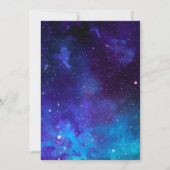 Invitation Plan de table de mariage spatial. Étoiles de nuit. (Dos)