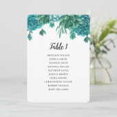 Invitation Plan de table de mariage succulent. Plan de table  (Debout devant)