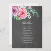 Invitation Plan de table de mariage sur tableau noir. Plan de (Devant)