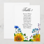 Invitation Plan de table de mariage. Tableau de disposition d (Devant / Derrière)