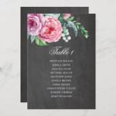 Invitation Plan de table de mariage tableau noir. Plan de tab (Devant / Derrière)