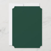 Invitation Plan de table de mariage vert simple. Écriture mod (Dos)