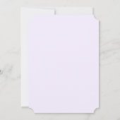 Invitation Plan de table de mariage violet simple. Écriture m (Dos)