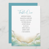 Invitation Plan de table du tableau des mariages de plage (Devant / Derrière)