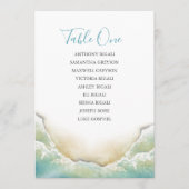Invitation Plan de table du tableau des mariages de plage (Devant)