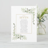 Invitation Plan de table élégant avec verdure numéro 7 (Debout devant)
