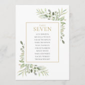 Invitation Plan de table élégant avec verdure numéro 7 (Devant)