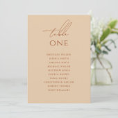 Invitation Plan de table élégant de mariage aux tons chauds d (Debout devant)