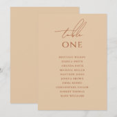 Invitation Plan de table élégant de mariage aux tons chauds d (Devant / Derrière)