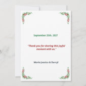 Invitation Plan de table individuel Chic (Dos)