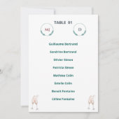 Invitation Plan de Table Individuel Chic – Harmony Journey (Devant)