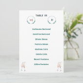 Invitation Plan de Table Individuel Chic – Harmony Journey (Debout devant)