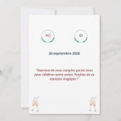 Invitation Plan de Table Individuel Chic – Harmony Journey (Dos)