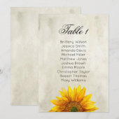 Invitation Plan de table mariage champêtre. Tableau de dispos (Devant / Derrière)