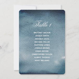 Invitation Plan de table Navy. Plan de mariage à l'aquarelle 