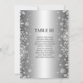Invitation Plan de table numéro d'hiver Tableau (Dos)