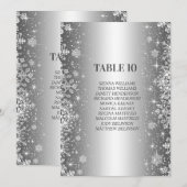 Invitation Plan de table numéro d'hiver Tableau (Devant / Derrière)
