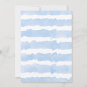 Invitation Plan du monde voyageur retraite aquarelle bleu (Dos)