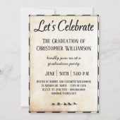 Invitation Plan Du Parti De La Graduation Voyage Vers Le Succ (Dos)