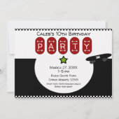 Invitation Planche à roulettes Demi-Tube Anniversaire de Plan (Devant)