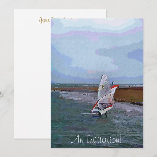 INVITATION PLANCHE À VOILE (Devant / Derrière)