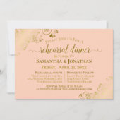 Invitation Planche de Mariage Gold & Coral Peach (Devant)