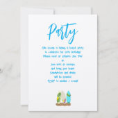 Invitation Planche de surf Adulte Plage Fête d'anniversaire (Devant)