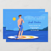 Invitation Planche de surf debout (Devant / Derrière)
