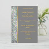 INVITATION PLANCHER HOLOGRAPHIQUE SPOT GRAY OR MARIAGE (Debout devant)