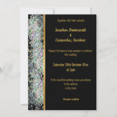 INVITATION PLANCHER HOLOGRAPHIQUE SPOT NOIR OR MARIAGE (Devant)