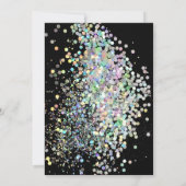 INVITATION PLANCHER HOLOGRAPHIQUE SPOT NOIR OR MARIAGE (Dos)