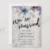 Invitation Planches Patinées Fleurs Lumières Nous sommes mari (Devant)