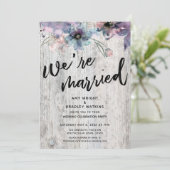 Invitation Planches Patinées Fleurs Lumières Nous sommes mari (Debout devant)