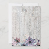 Invitation Planches Patinées Fleurs Lumières Nous sommes mari (Dos)