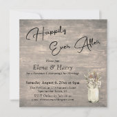 Invitation Planches Patinées Fleurs Sauvages À Tout Jamais (Devant)