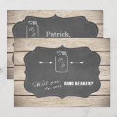 Invitation Planchette en pot Mason Veux-tu être notre porte-a (Devant / Derrière)