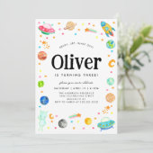 Invitation Planet Galaxy Alien Espace extra-atmosphérique Ann (Debout devant)