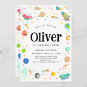 Invitation Planet Galaxy Alien Espace extra-atmosphérique Ann (Devant / Derrière)