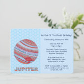 Invitation Planète Jupiter Coloré Espace Geek thème de l'espa (Debout devant)