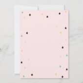 Invitation Planète, Nuages, Étoiles, Baby shower (Dos)