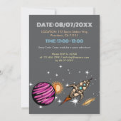 Invitation Planètes de bonbons dans l'espace fête d'anniversa (Dos)